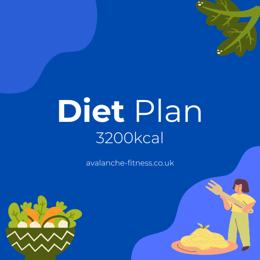 3200kcal Diet Plan | Avalanche Fitness 3200kcal Diet Plan